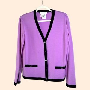 Escada Vintage Purple Cardigan Sweater
